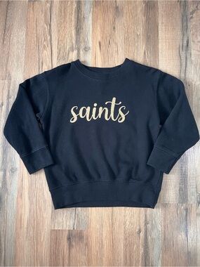 Rabbit Skins Black Crewneck Sweatshirt with Teal Tag